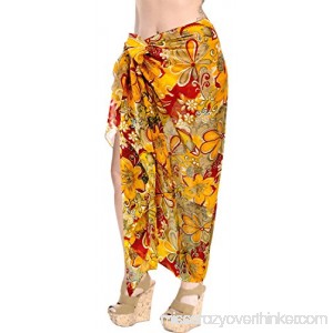 LA LEELA Women Beachwear Bikini Wrap Cover up Swimsuit Dress Sarong 2 Plus Size 78X39 B07DFCL8BP